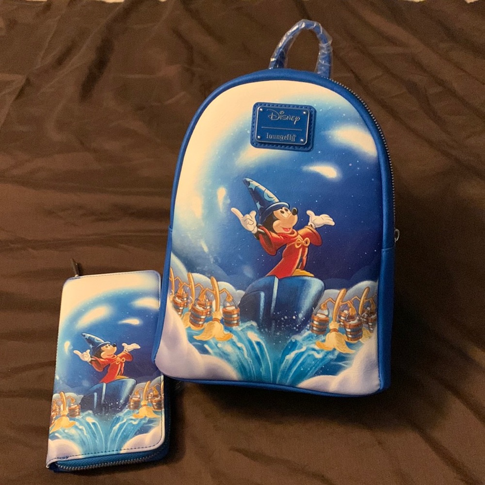BNWT Disney Fantasia Loungefly Mini Backpack *AND* matching Loungefly wallet